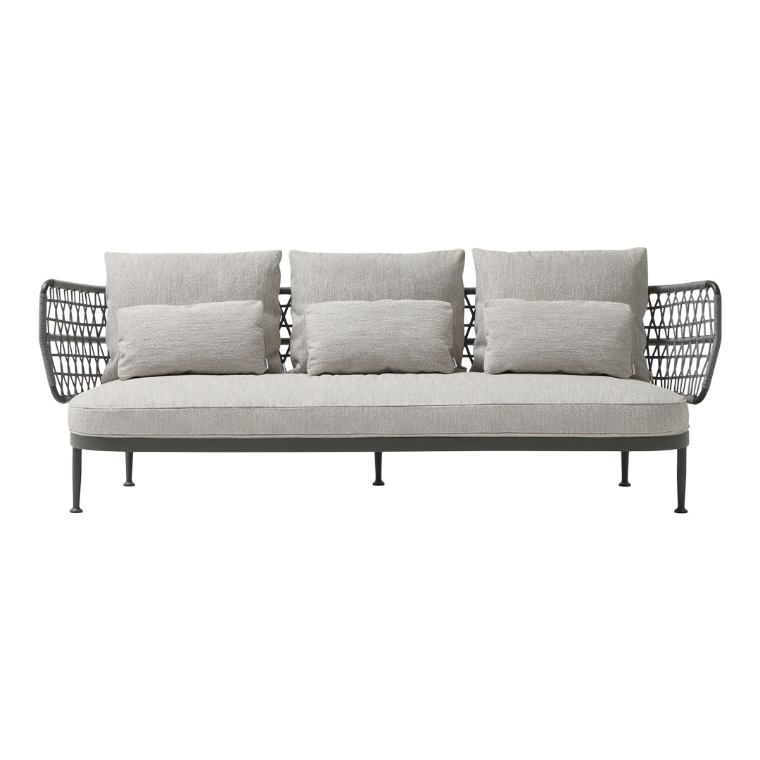 Curio Outdoor 3-Seater Patio Sofa - Waterproof Wicker Furniture for Garden, Poolside & Backyard Relaxation