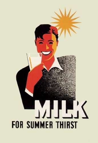 Premium Milk for Summer Thirst Fine Art Canvas Print - 20x30 Inches Wall Decor for Living Room, Bedroom & Office - Perfect Gift for Art Lovers & Home Decor Enthusiasts