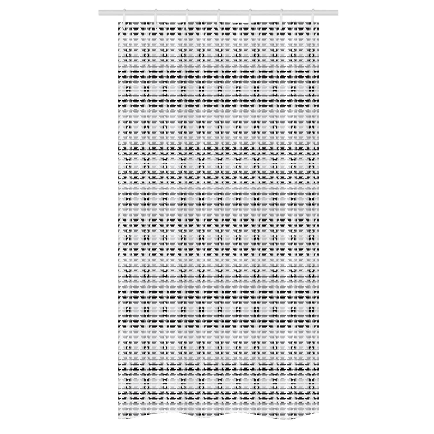 Ambesonne Abstract Stall Shower Curtain - Gray & White Geometric Stripes & Triangles Design - 36x72 Inch Waterproof Bathroom Decor with Hooks - Modern Aesthetic for Contemporary & Minimalist Bathrooms