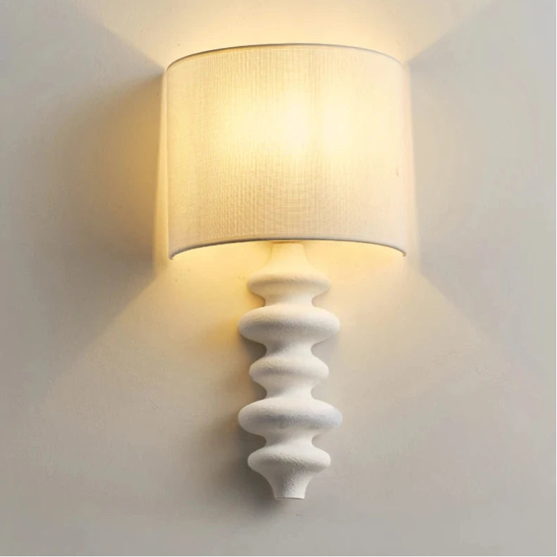 Modern Wood Spiral Wall Lamp - Handcrafted Nordic Style LED Sconce Light for Bedroom, Living Room & Hallway Decor - Energy Efficient Ambient Lighting
