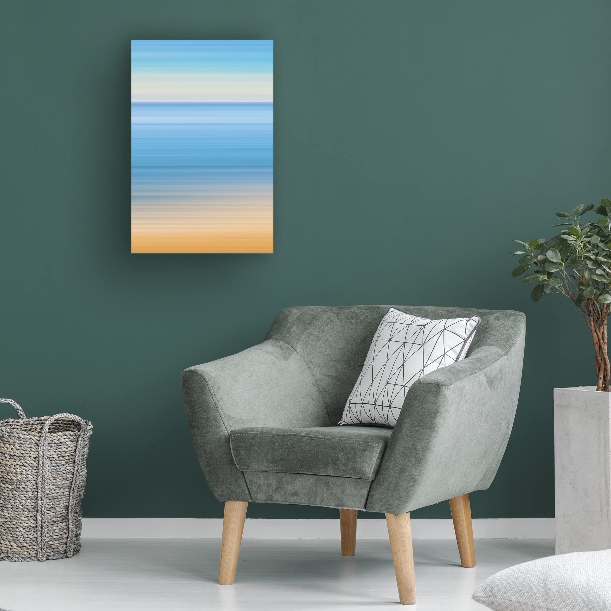 Trademark Fine Art 'Seaside Abstractions 3' Canvas Wall Art by Beata Czyzowska Young - Modern Coastal Painting for Living Room, Bedroom & Office Decor