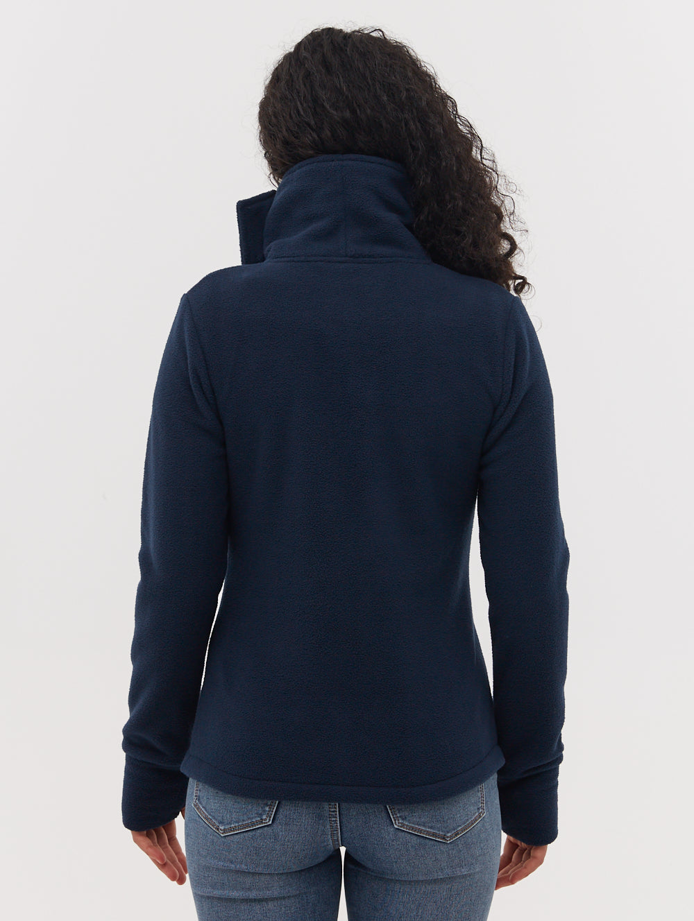 Women's Soft Microfleece Wrap Neck Zip Up Jacket - Cozy Winter Outerwear for Hiking, Camping & Outdoor Activities