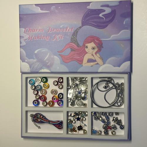 DIY Charm Bracelet Making Kit for Kids Ages 8-12 - 66 Piece Craft Set for Jewelry Making, Birthday Gifts & Creative Play | Perfect for Arts & Crafts, Party Favors & Girls' Activity Kits