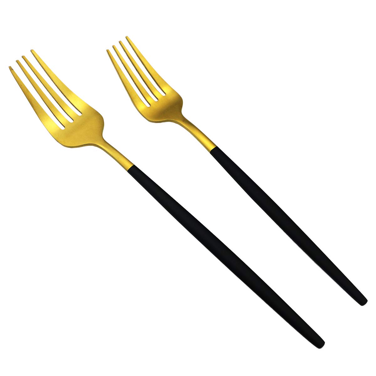 60-Piece Modern Matte Silverware Set - 304 Stainless Steel Flatware Cutlery Set for 12 - Includes Dinner Knives, Spoons & Forks - Black Gold Satin Finish - Elegant Kitchen Utensils for Dinner Parties, Weddings & Fine Dining