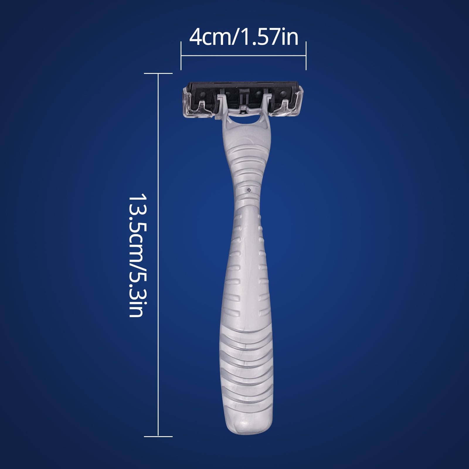 (50 Pack) Kheoxusa Triple Blade Disposable Razors - Individually Wrapped for Hygiene - Perfect for Travel, Hotels, Airbnb, Tattoo Aftercare & Grooming - Silver