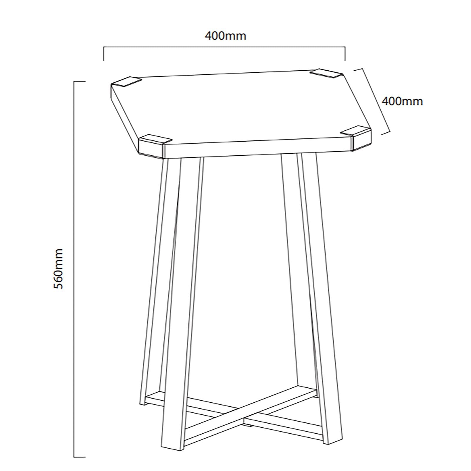 Criterion Capri Square End Table - Black Oak & Gold Finish, Modern Side Table for Living Room, Bedroom, or Office Decor