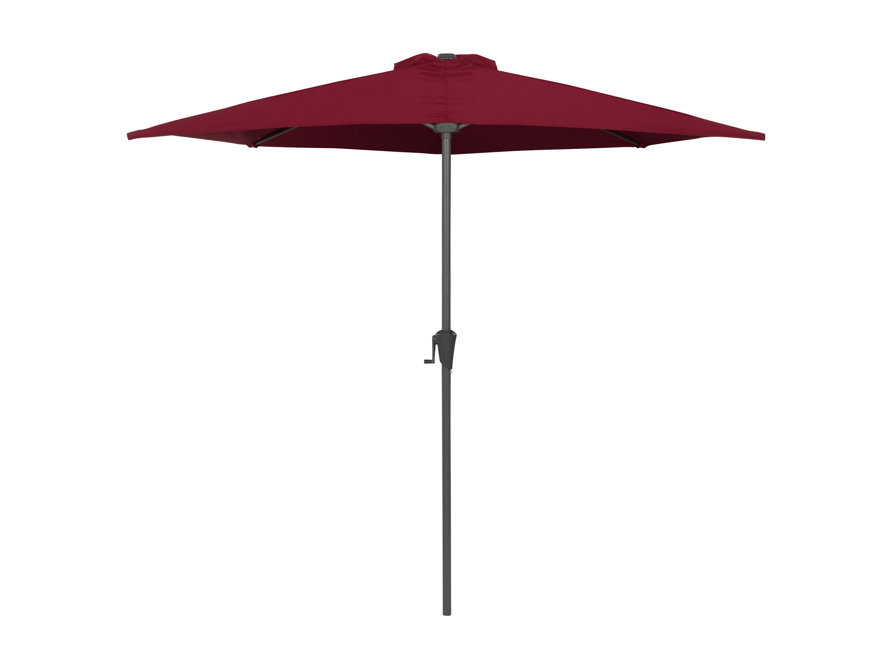 8.5ft Red Half Umbrella - Large Outdoor Patio Umbrella with Tilt Function for Garden, Poolside, and Beach Use