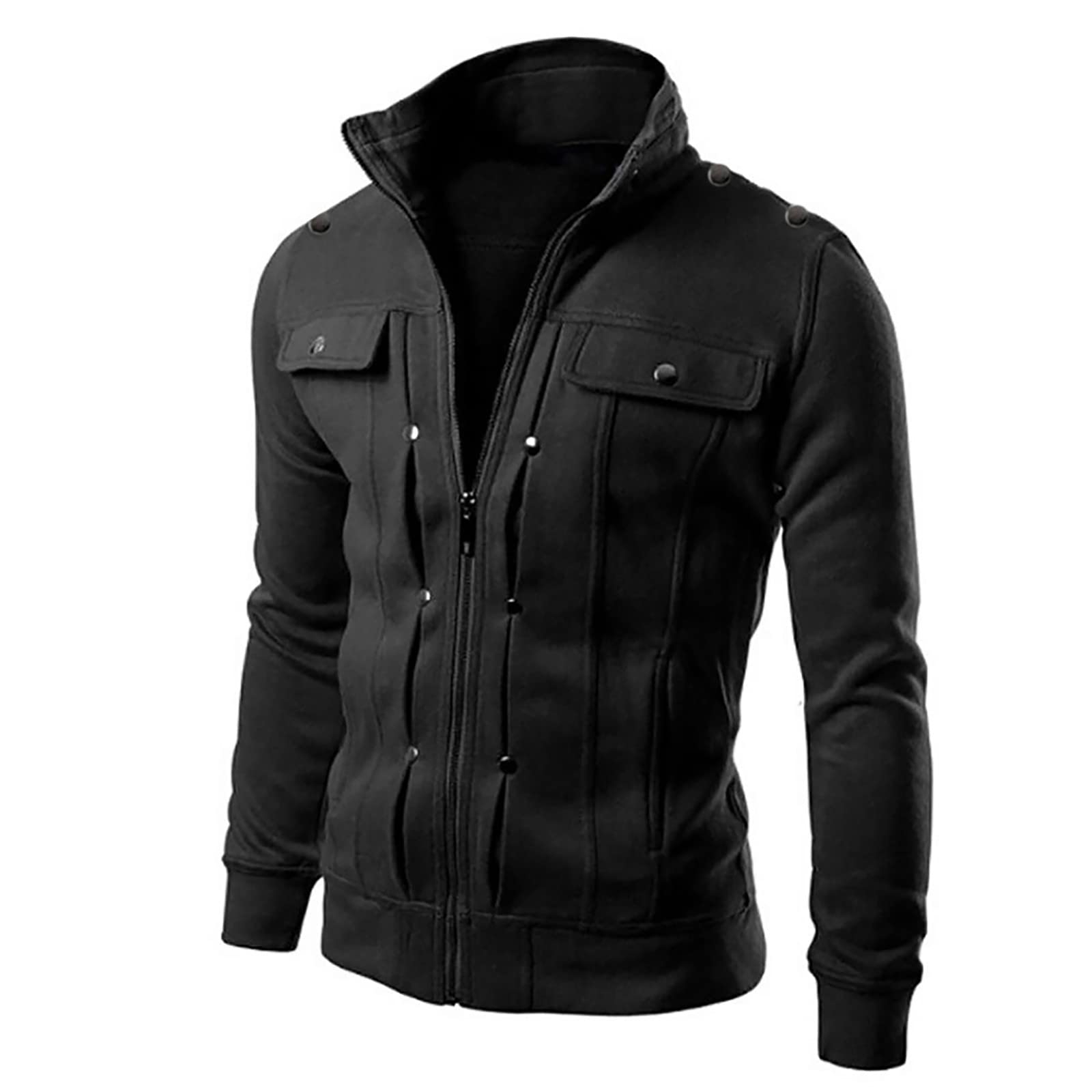COOFANIN Men's Lightweight Winter & Fall Jacket - Big & Tall Work Jacket with Multiple Pockets | Casual Dress Jacket for All Seasons | Perfect for Outdoor Work, Hiking & Daily Wear