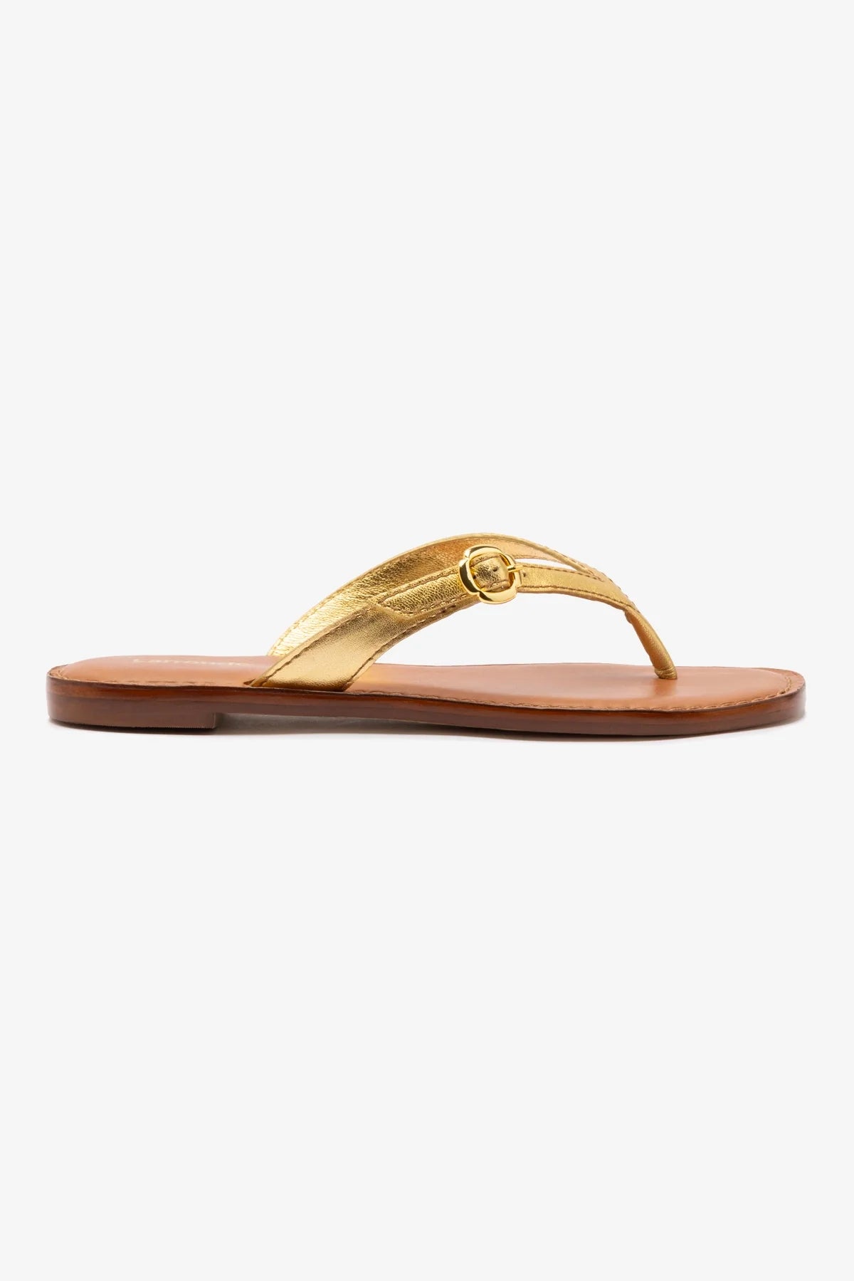 Mary Kate Gold Metallic Leather Flat Sandals for Women | Comfortable Summer Beach Wedding Slides | Perfect for Vacation, Pool Party & Casual Outings