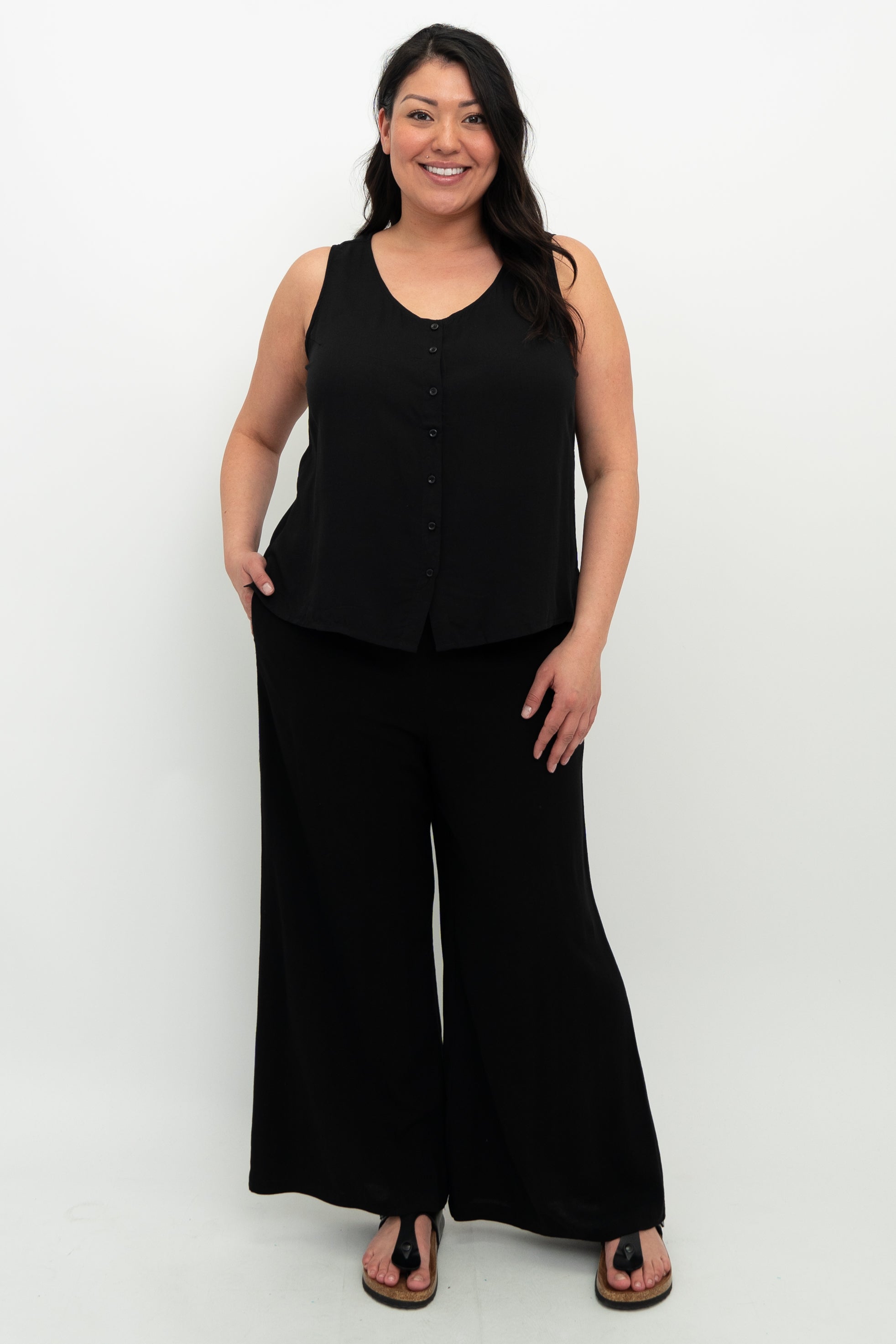 Darling Tank Top for Women - Soft & Stretchy Black Sleeveless Shirt - Perfect for Casual Wear, Layering & Summer Outfits