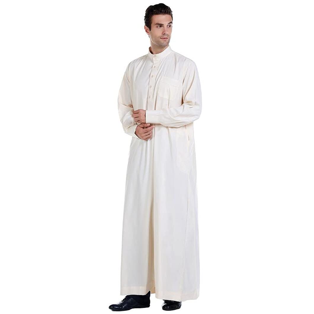 Traditional Indian & Pakistani Men's Islamic Clothing - Saudi Arabian Thobe Robe for Muslim Prayer, Eid & Special Occasions