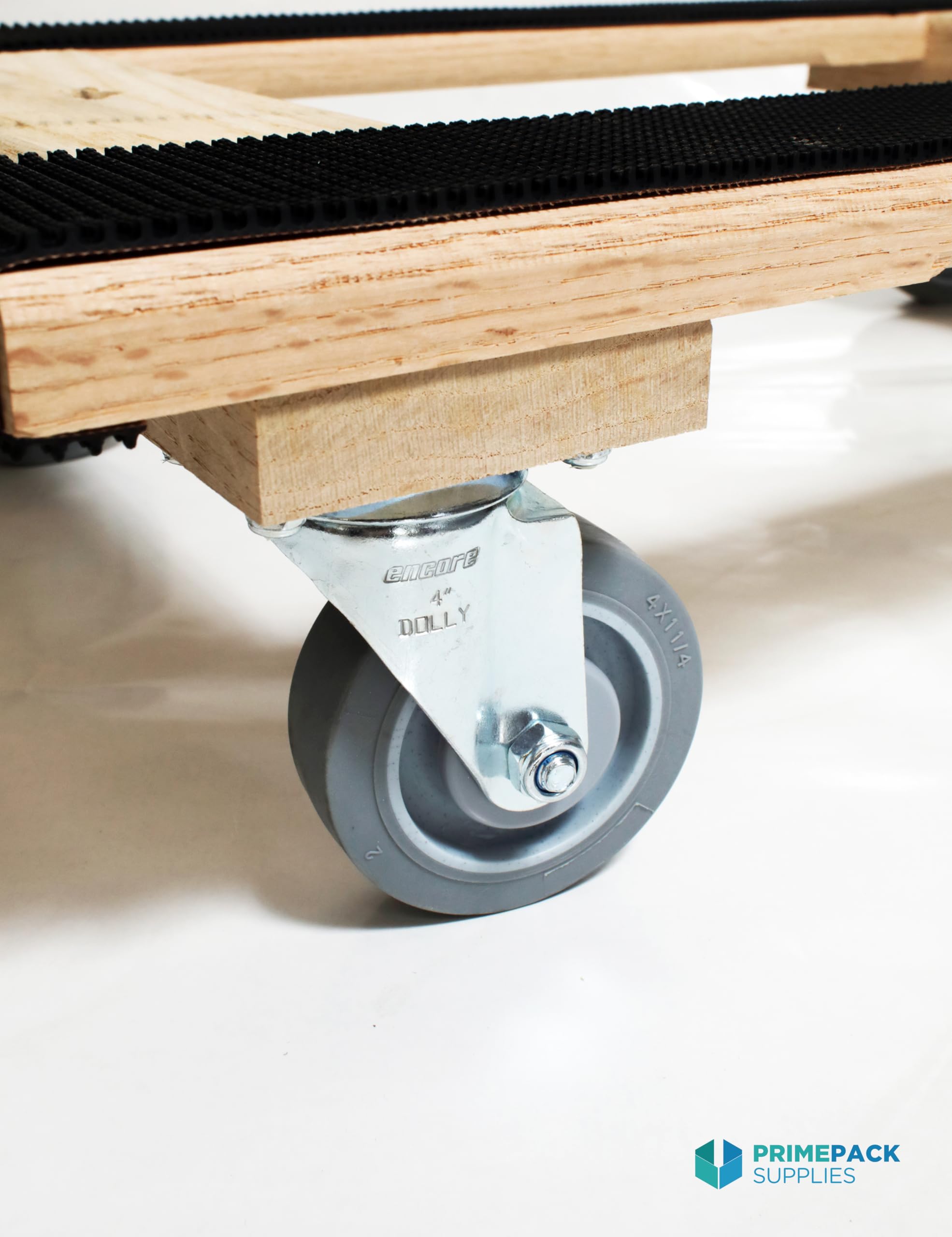 Heavy Duty 4 Wheel Furniture Dolly - 18x30 Inch Flat Moving Dolly with H Frame Oak & Full Length Rubber Tread Dual Rail | Perfect for Moving Furniture, Appliances, and Heavy Boxes in Warehouses or Homes