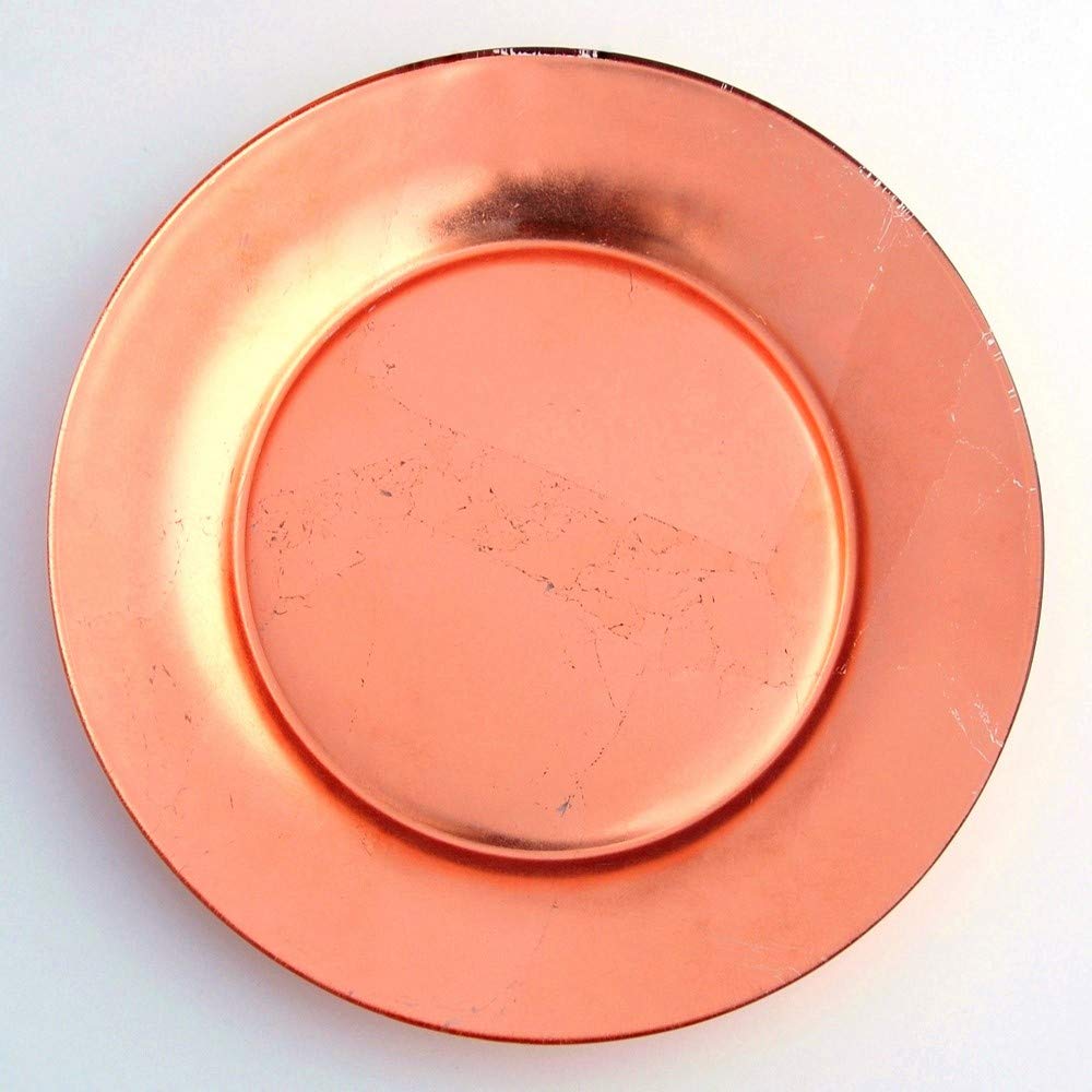 Premium Rose Gold Gilded Red Pomegranate Salad Plates Set of 4 - 7.5 Inch Elegant Dinnerware for Fine Dining, Wedding Gifts & Holiday Table Settings