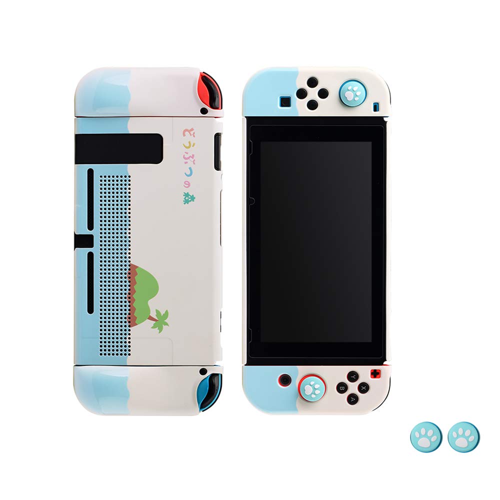 Magictodoor Elegant Protective Dockable Case for Nintendo Switch - Handheld Grip Protector Cover with Thumb Grip Caps - Perfect for Gaming, Travel, and Home Use