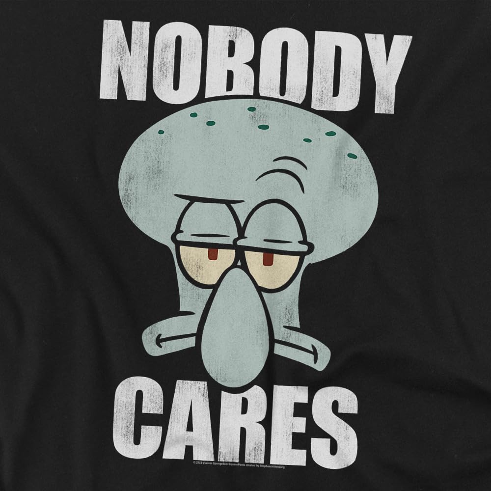 Spongebob Nobody Cares Meme Graphic T-Shirt for Men & Women | Funny Cartoon Pop Culture Tee for Casual Wear, Parties & Gifts