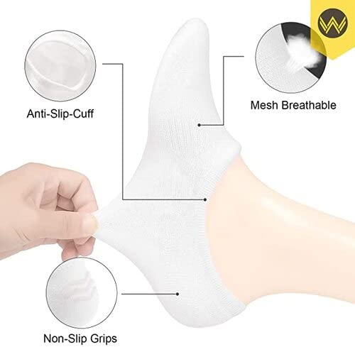 Premium Men's No-Show Socks 10-Pack - Ultra Thin Low Cut Invisible Liner Socks for Loafers & Dress Shoes - Breathable Cotton Blend for All-Day Comfort - Ideal for Work, Travel & Formal Occasions