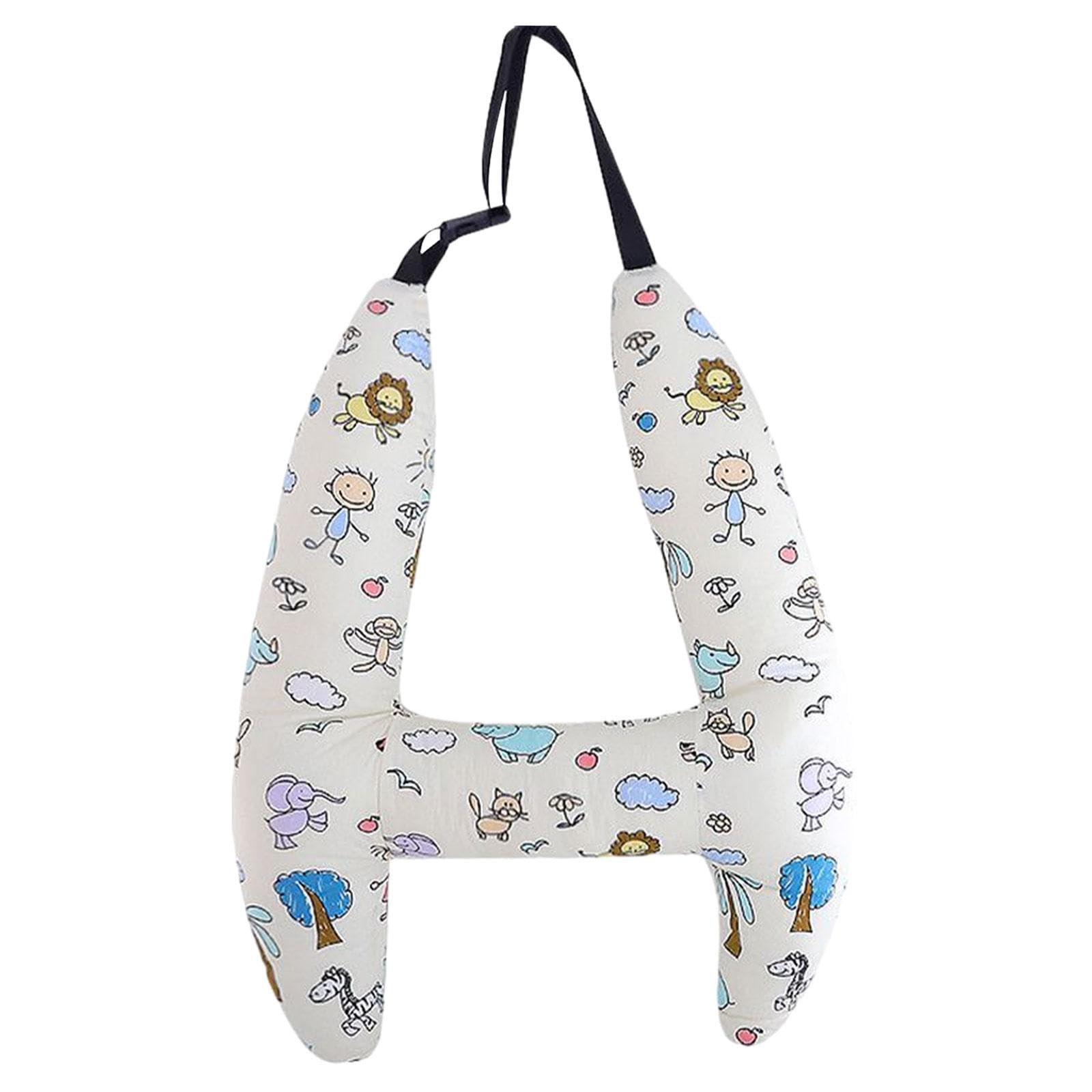 THE STYLE SUTRA® Car Back Seat Travel Pillow - Comfortable Neck Support Cushion for Long Distance Travel & Road Trips - Soft White Animal Design - Perfect for Sleeping in Cars, Airplanes & Camping