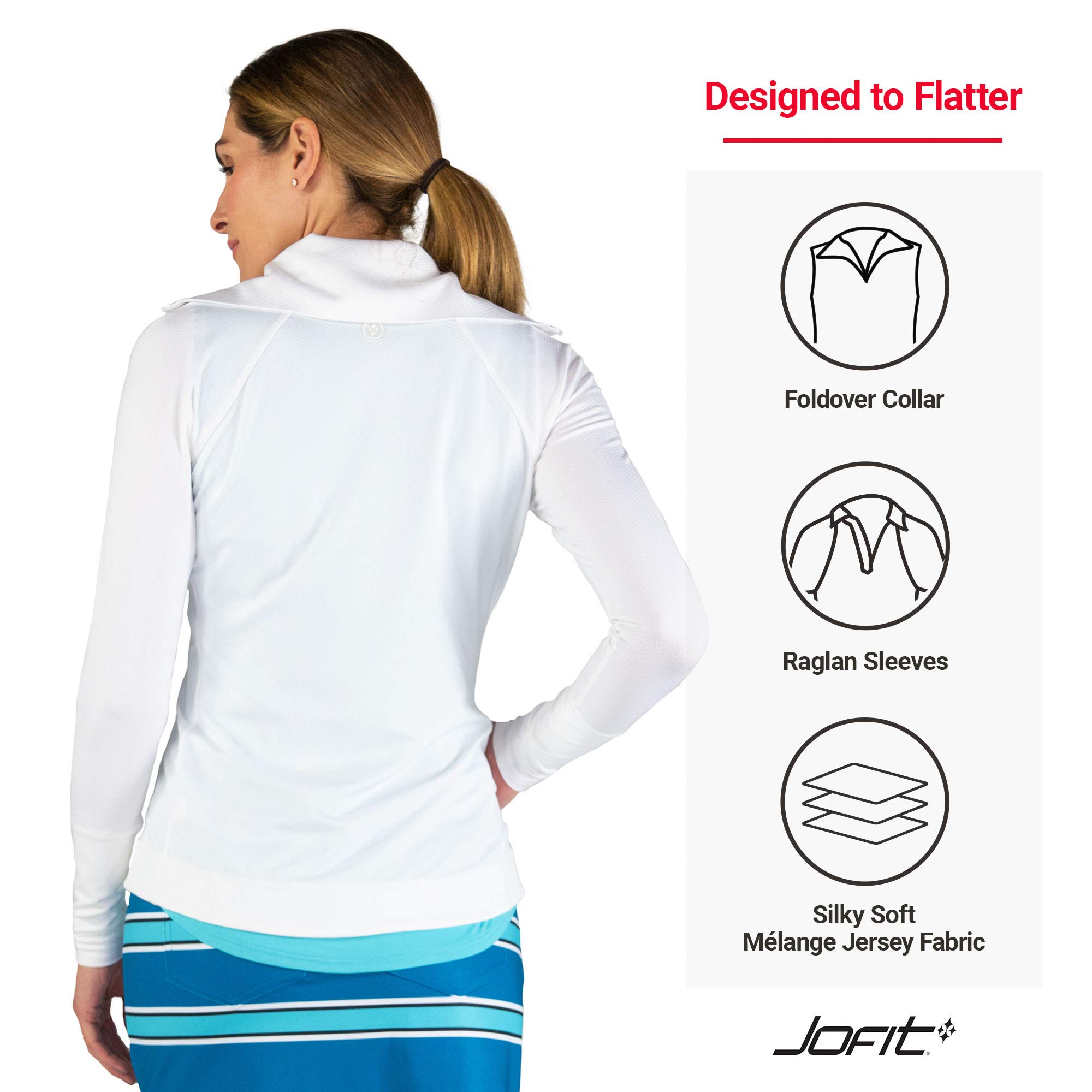 Jofit Women's Lightweight Athletic Jacket - Breathable Golf & Tennis Outerwear for Running, Hiking & Outdoor Sports