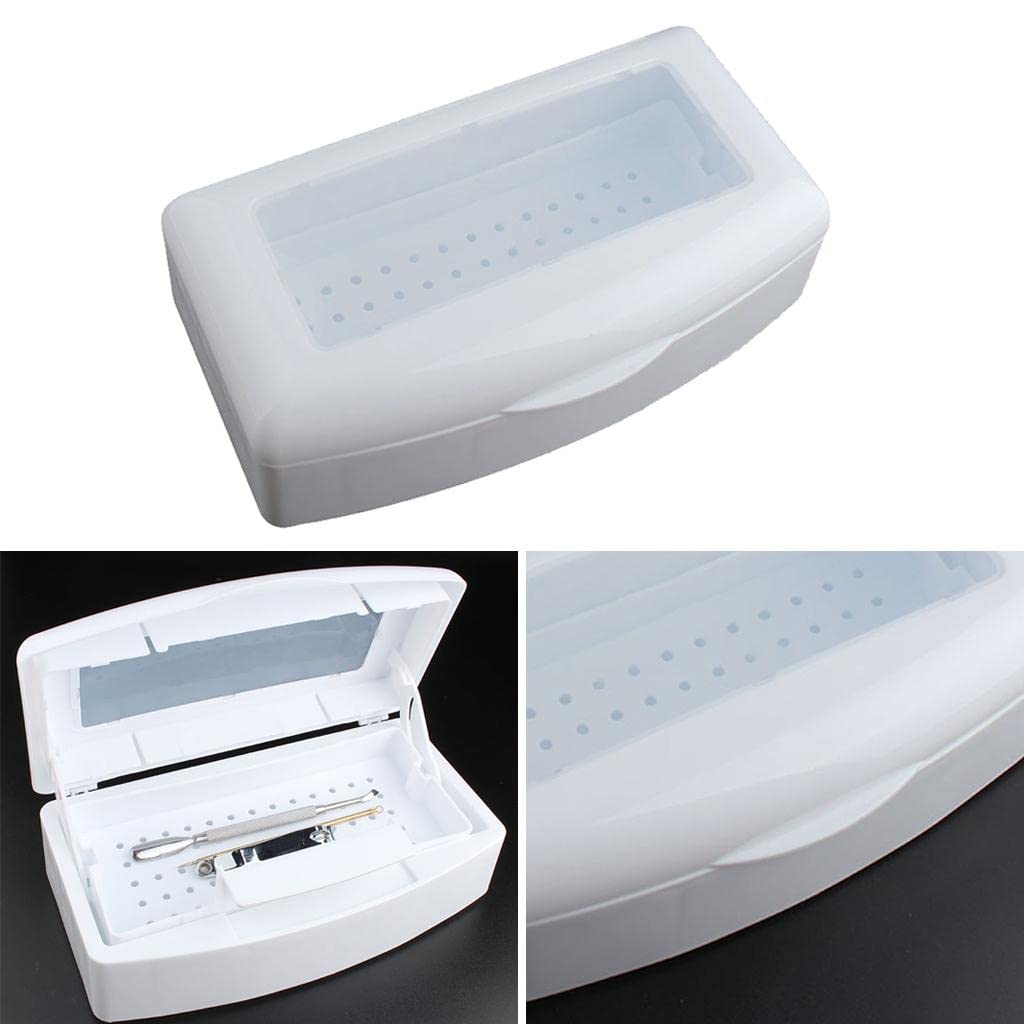 Professional Nail Art Tool Clean Sterilizer Box - UV Sanitizer & Storage Organizer Case for Manicure Tools - Perfect for Salon, Home & Travel Use