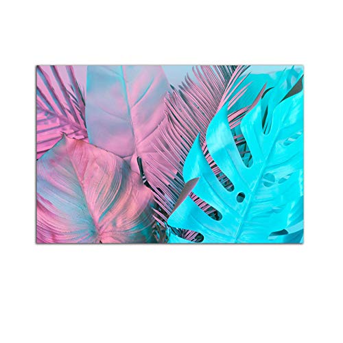 Pink Turquoise Leaves