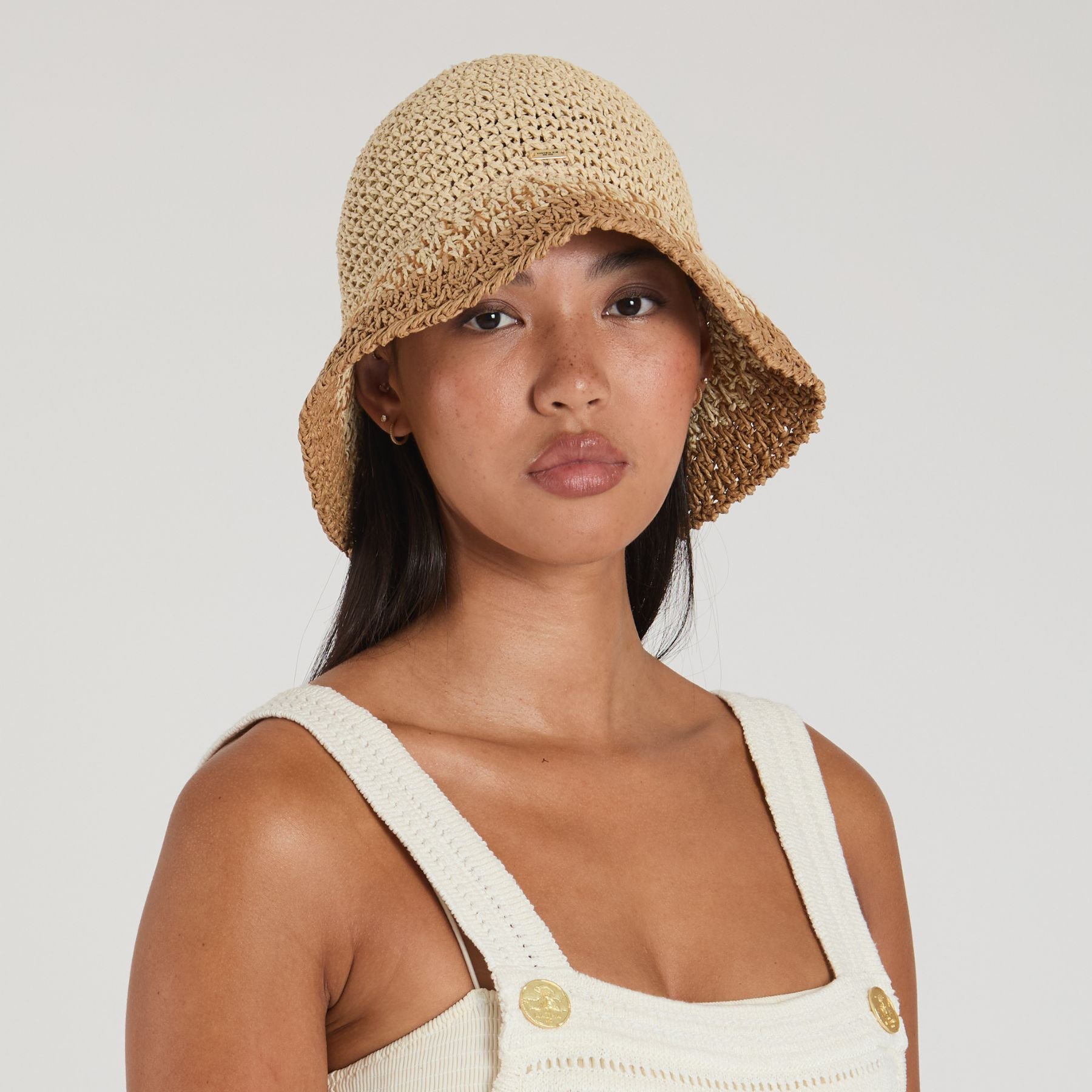 Bailey Crochet Bucket Hat for Women - Summer Beach Boho Sun Hat with Wide Brim - Perfect for Outdoor, Travel, and Vacation