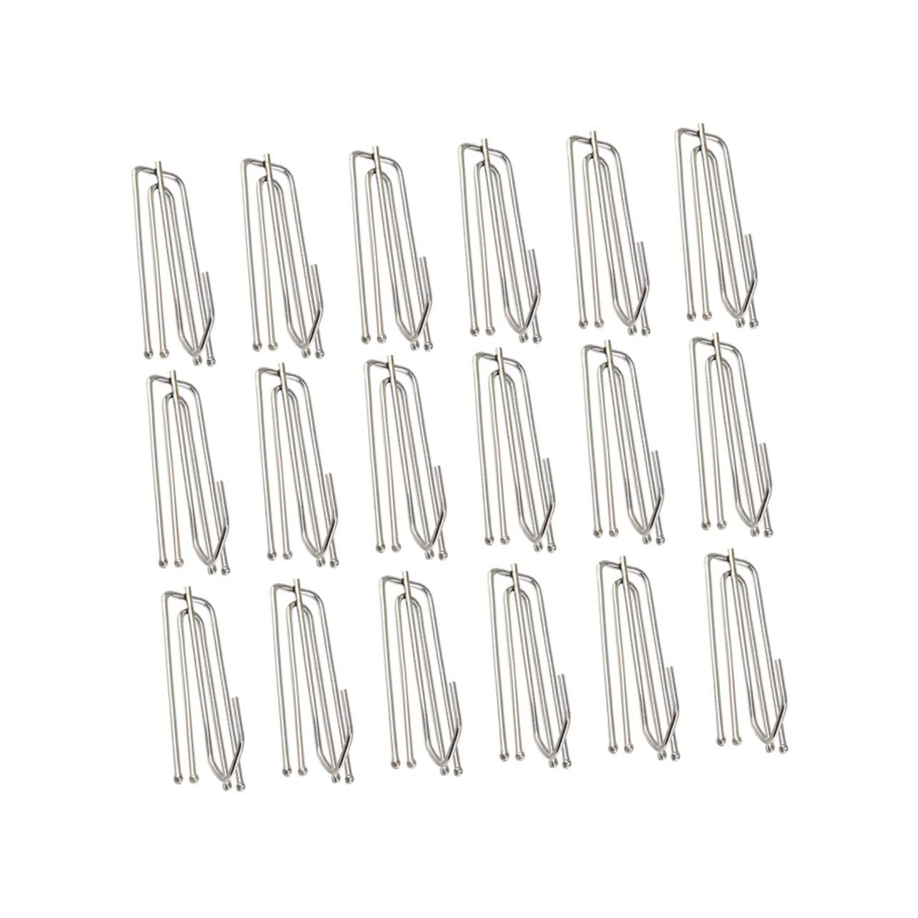 50pcs Stainless Steel Curtain Hooks - Cabilock 4-Claw Pinch Pleat Hangers for Drapes & Shower Curtains | Durable Slip-On Hooks for Pleated Tape Ends | Perfect for Living Room, Bedroom & Bathroom Window Treatments