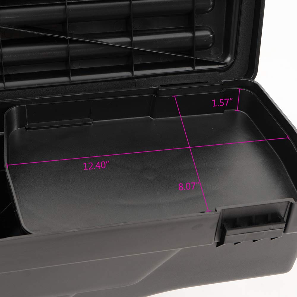 G-PLUS Black Truck Bed Storage Tool Box - Left Driver Side for 2007-2020 Toyota Tundra | Durable Cargo Organizer for Camping, Work & Outdoor Adventures