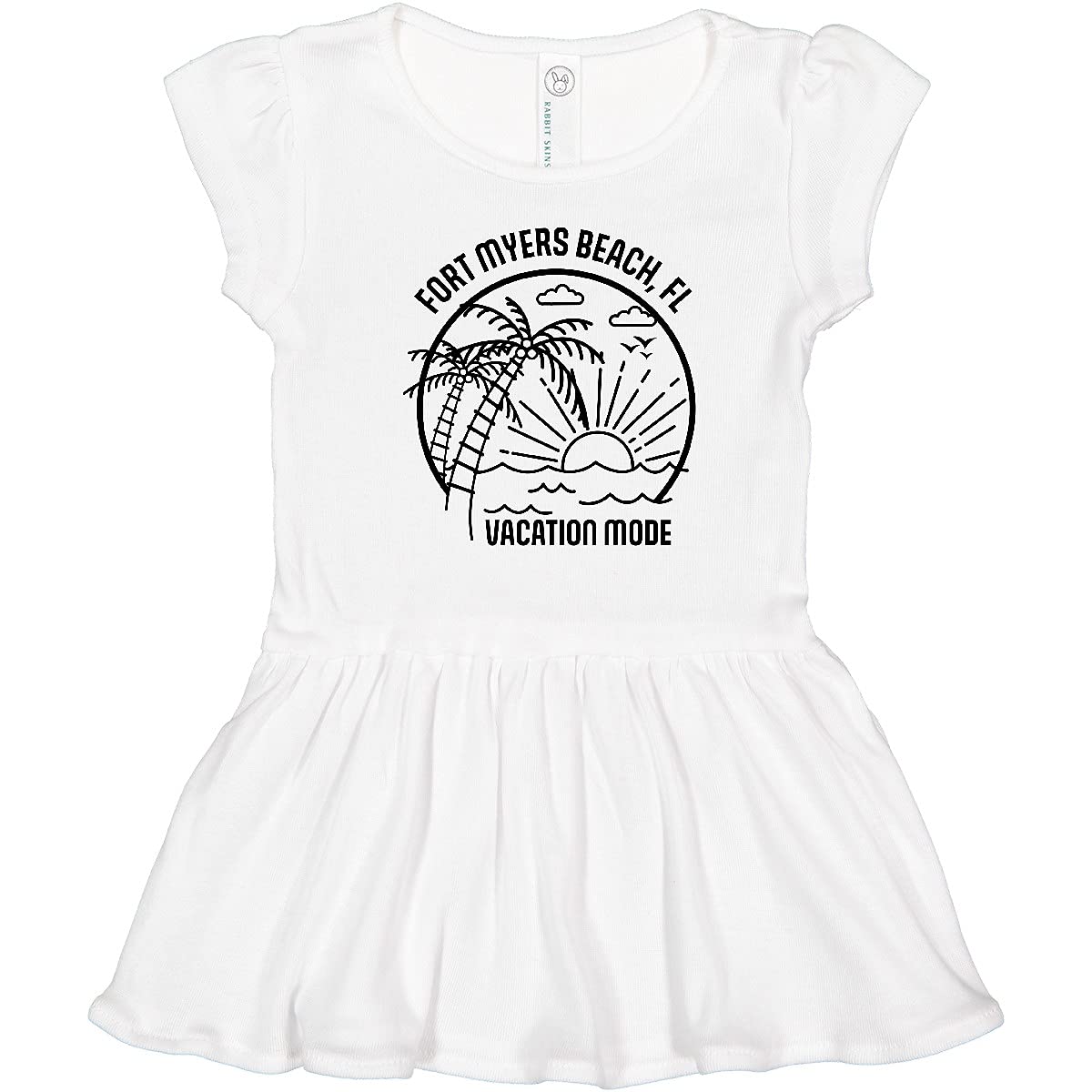 Inktastic Summer Vacation Mode Fort Myers Beach Florida Toddler Dress - Cute & Comfortable Girls' Outfit for Beach Trips, Family Vacations & Summer Playdates