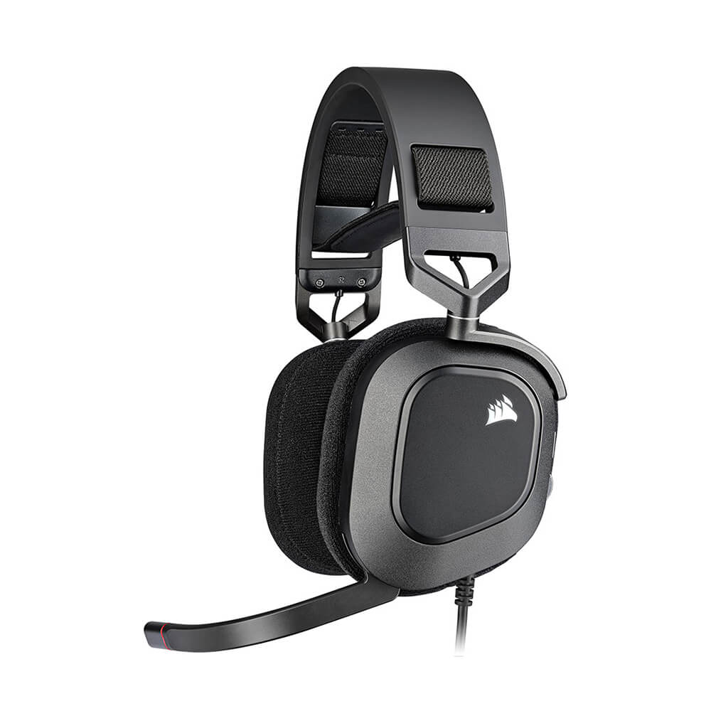 Corsair HS80 RGB USB Gaming Headset with Noise Cancellation - Black | Wireless PC Headphones for Streaming, Esports & Online Gaming