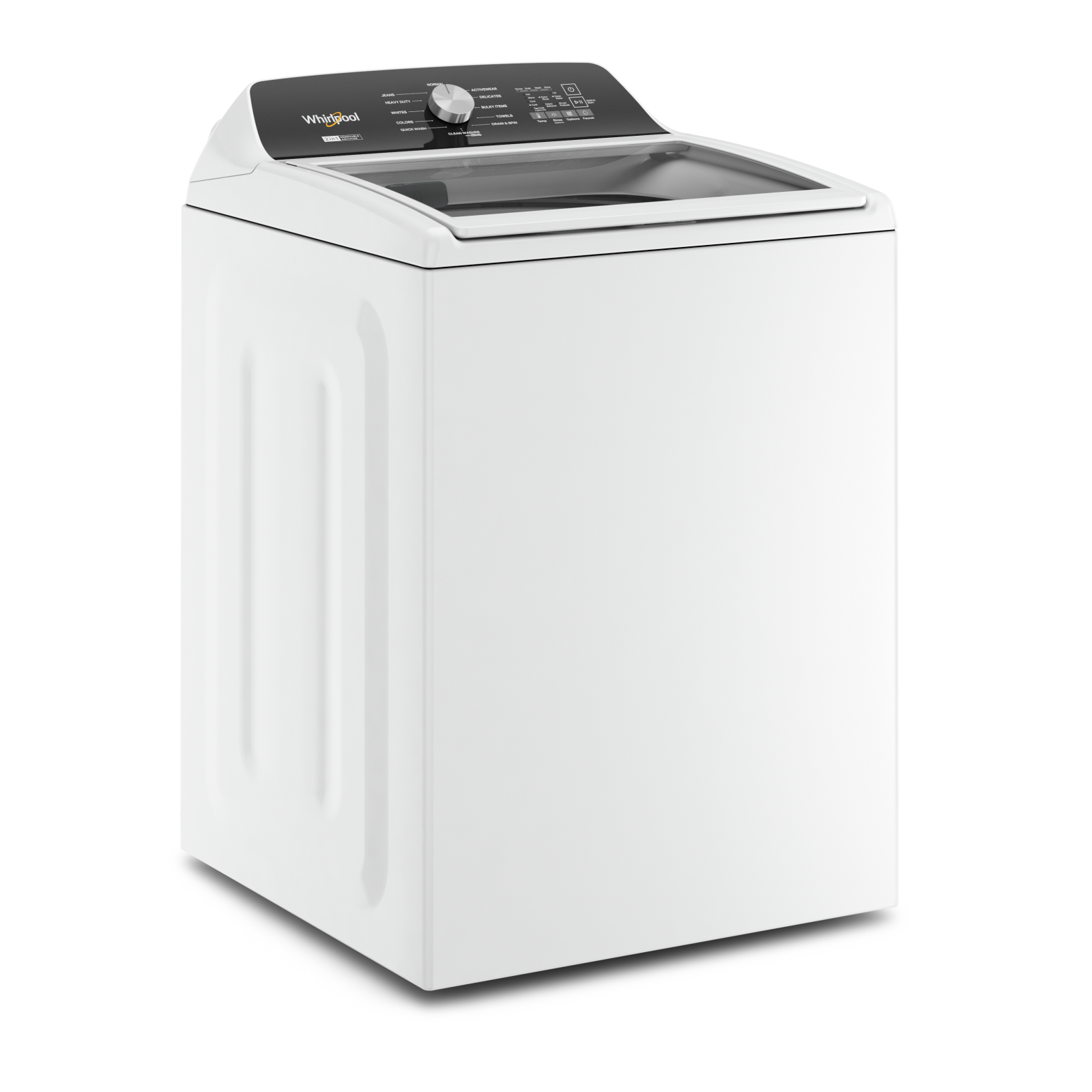 Whirlpool 5.4 Cu Ft White Top Load Washing Machine with Removable Agitator - Model WTW5057LW - Perfect for Large Families & Heavy Laundry Loads