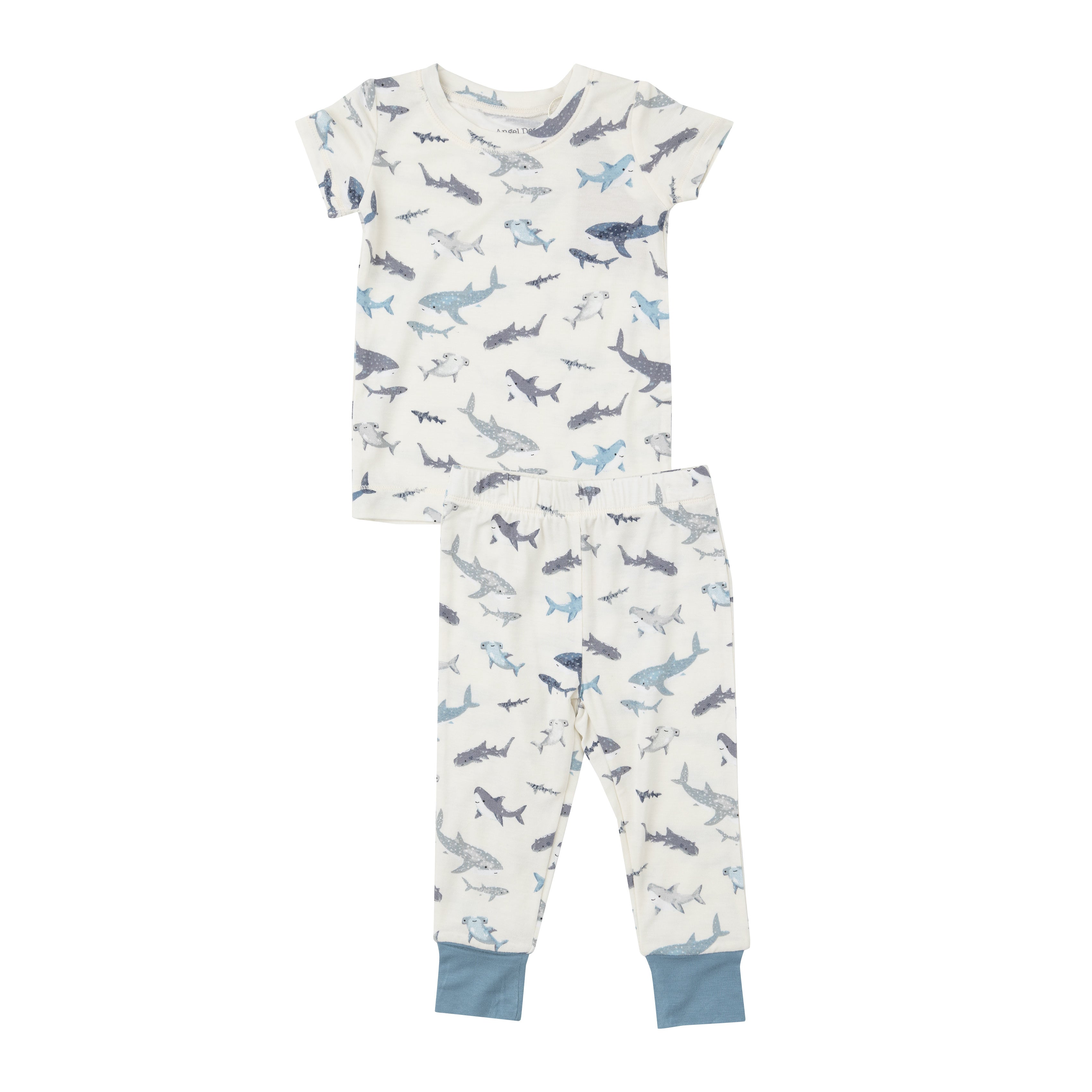 Premium Sharks Print Bamboo Pajama Set for Women - Soft & Breathable Sleepwear for Summer Nights - Perfect for Lounging, Sleepovers & Cozy Evenings at Home