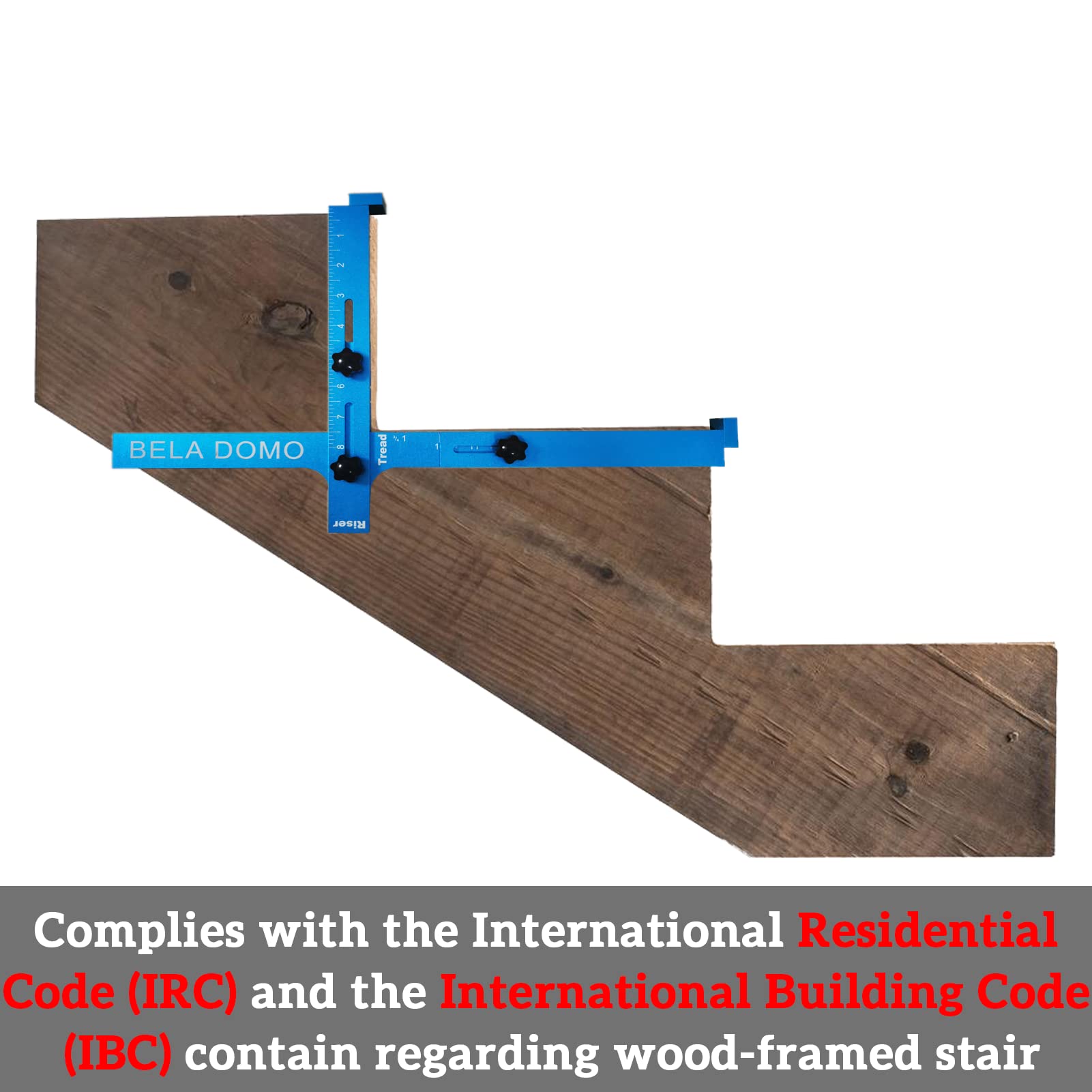 Stair Stringers Cutting Layout Tool - Professional Stair Building Template for DIY & Contractors - Perfect for Home Renovation, Deck & Staircase Projects