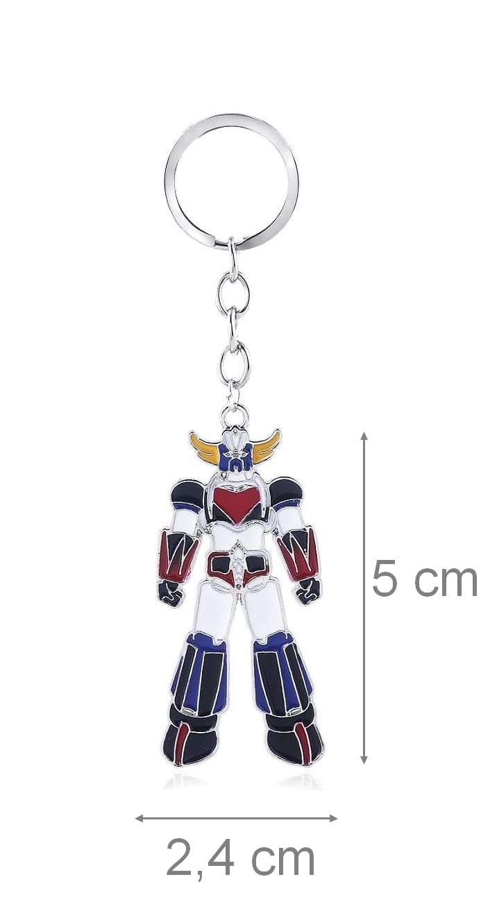 Grendizer UFO Robot Metal Keychain - 5cm Goldorak Collectible for Anime Fans | Perfect Gift for Sci-Fi Enthusiasts & Anime Lovers