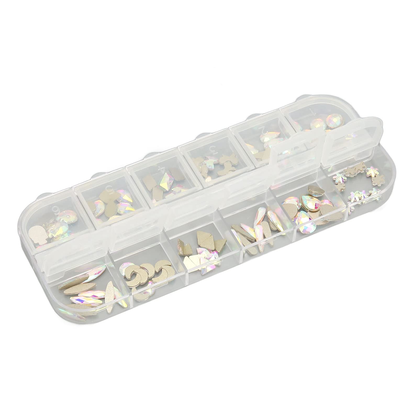 Premium Nail Rhinestones for DIY Nail Art - 1000pcs Assorted Colors & Sizes - Professional Salon Quality Nail Gems for Manicure, Pedicure, Wedding & Party Nail Designs