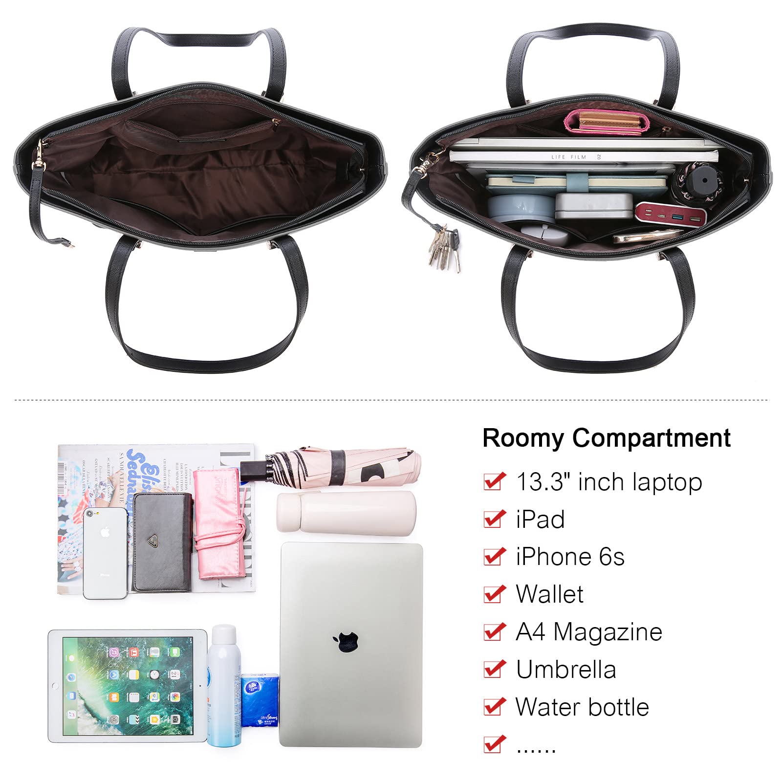 LOVEVOOK Women's Handbags Set - 3 Piece Shoulder Bag, Tote & Satchel Purse for Work, Travel & Everyday Use | Stylish & Functional Hobo Bags