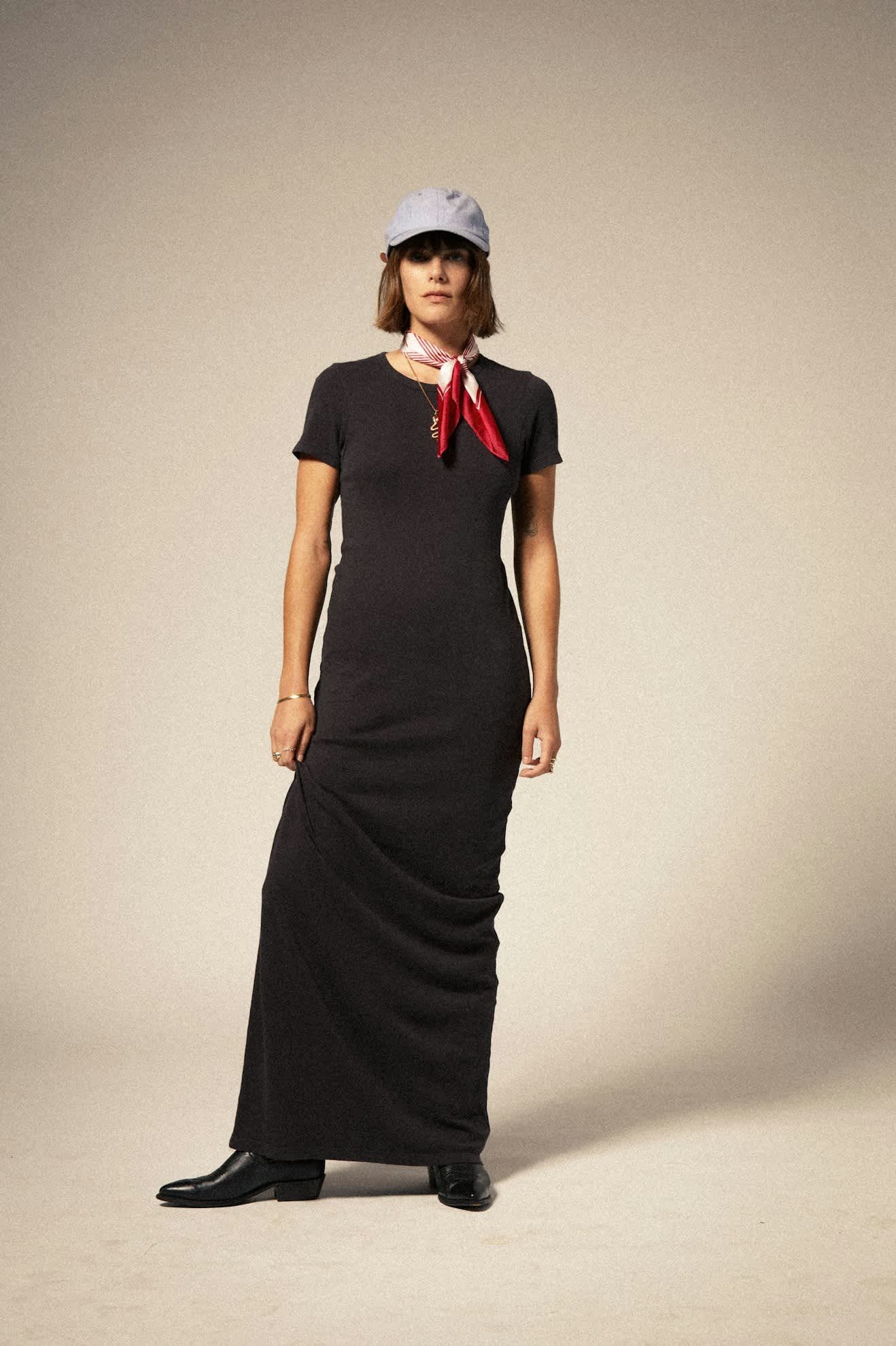 Carefree Organic Cotton Slim Dress for Women - Black | Comfortable & Stylish for Casual Outings, Office Wear & Date Nights