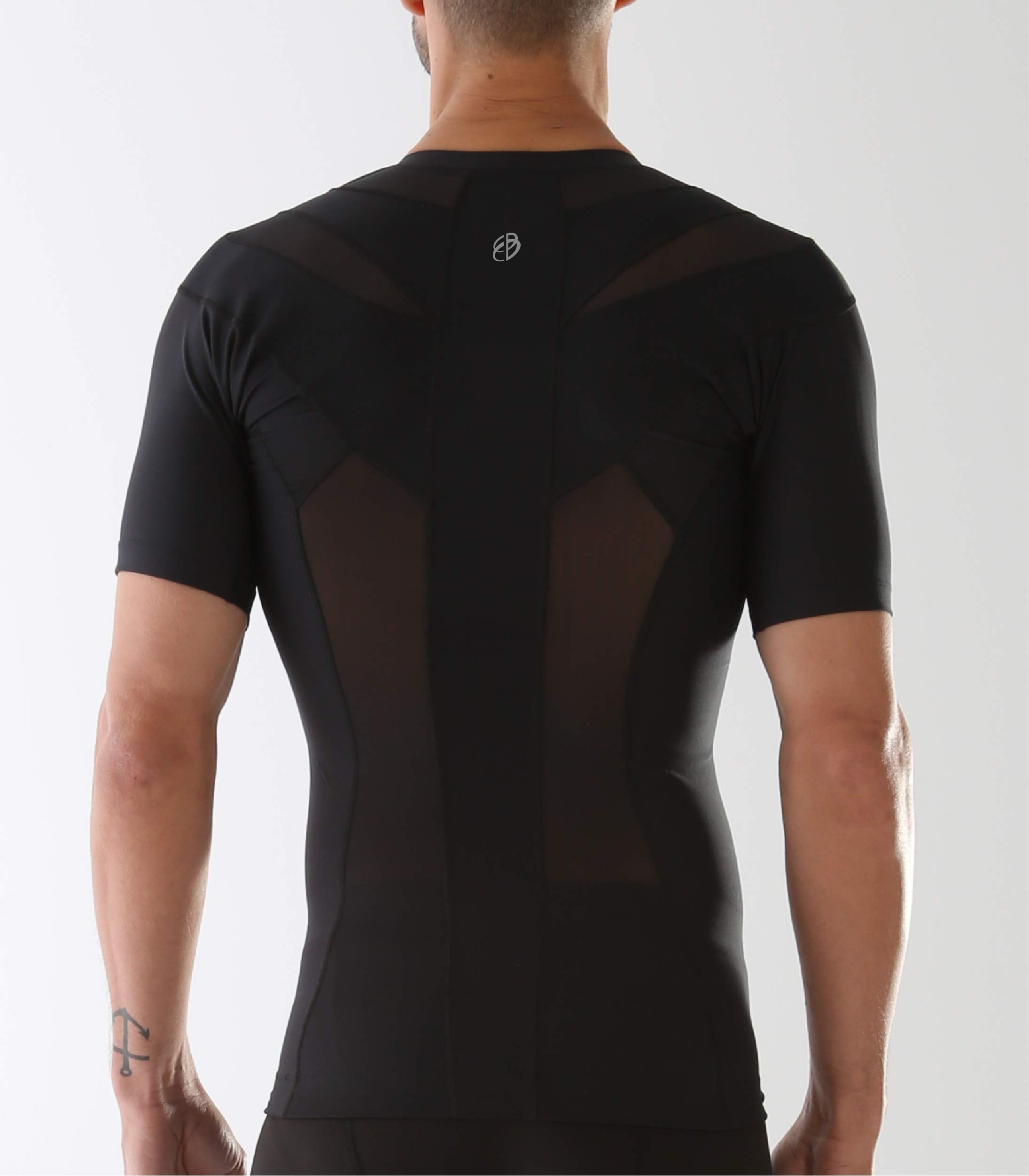 ALIGNMED Posture Shirt 2.0 for Men - Adjustable Zipper Back Support Shirt - Improve Posture & Reduce Back Pain - Perfect for Office Work, Driving & Daily Activities
