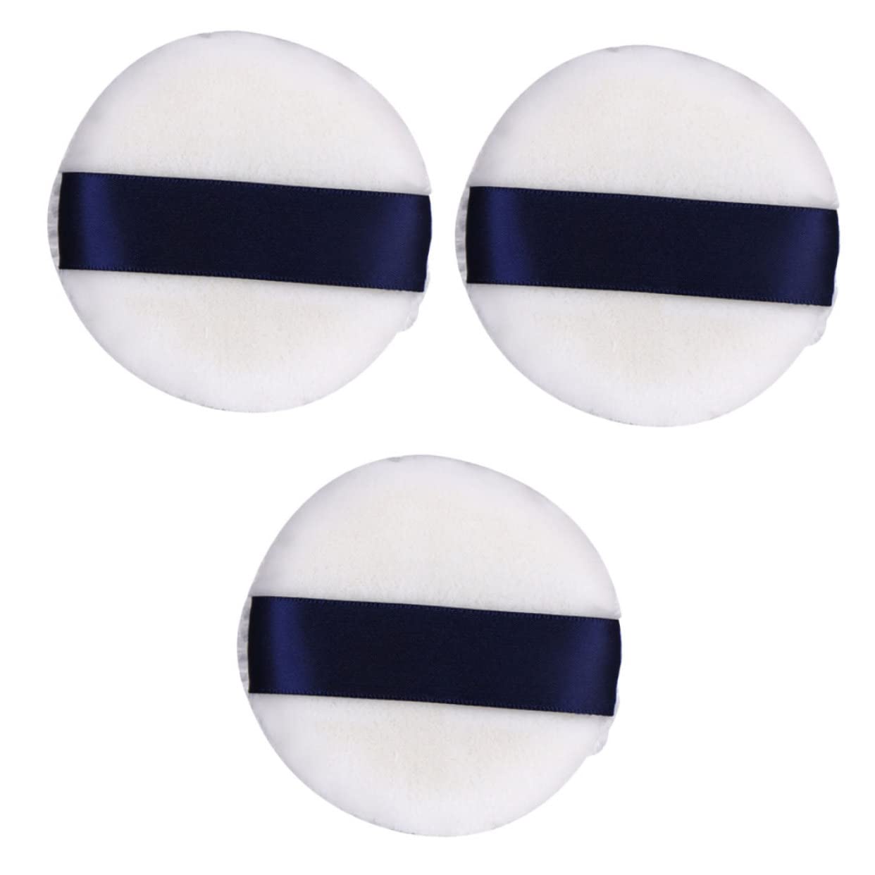 FOMIYES 3-Pack Velvet Makeup Setting Powder Puffs - Soft Cosmetic Sponges for Loose Powder, Face & Body - Perfect for Flawless Finish & Touch-Ups On-The-Go