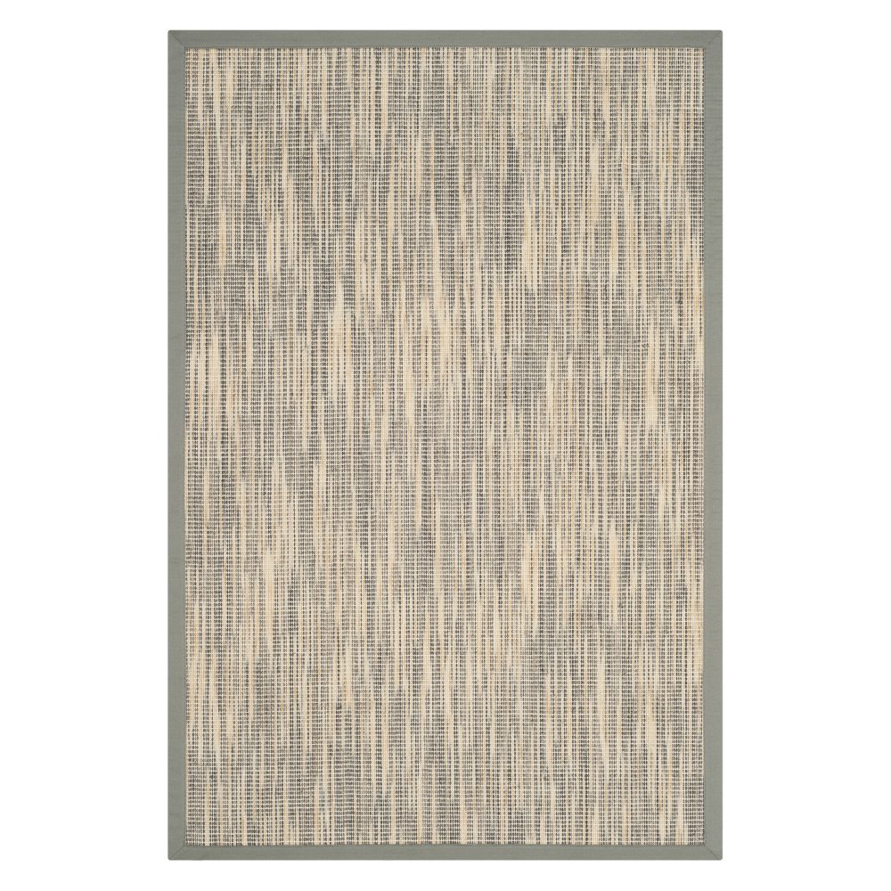 SAFAVIEH Natural Fiber Collection 8' x 10' Area Rug - Sisal Design in Natural & Grey | Easy Care & Durable for High Traffic Areas | Perfect for Living Room, Bedroom & Office Spaces (NF474B)