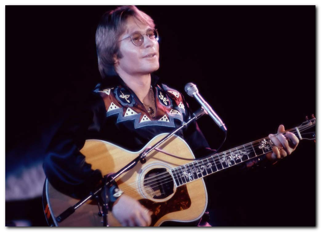 John Denver Poster Wall Art - 13x19 Inches Framed Music Decor for Office, Living Room, Bedroom, Dorm | Perfect Gift for Fans & Home Decor