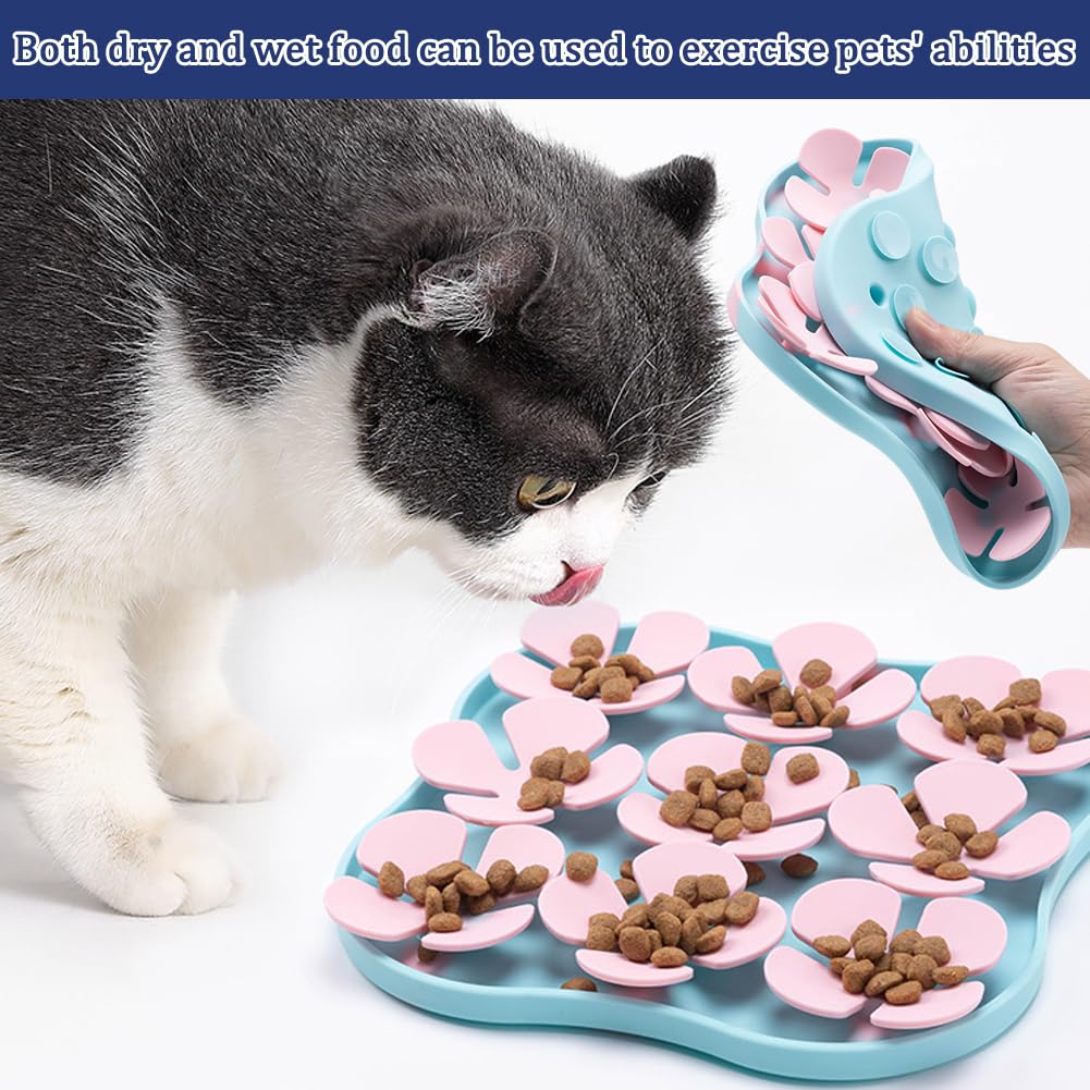 Premium Slow Feeder Dog Bowl - Non-Slip Silicone Lick Mat for Anxiety Relief & Training | Interactive Puzzle Feeder for All Breeds | Perfect for Fast Eaters, Wet Food, and Calming Pets (Suction Cup Base) - Great for Mealtime Enrichment and Puppy Training