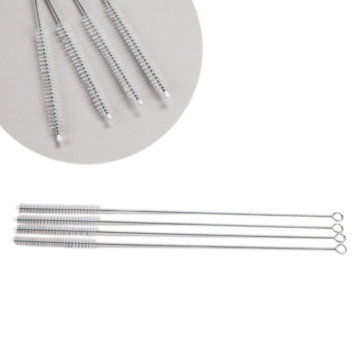 6 Pack Stainless Steel Straw Cleaning Brush - Perfect for Reusable Tumbler, Glass, Metal & Bamboo Straws | Eco-Friendly Cleaning Tool for Smoothies, Iced Coffee & Bubble Tea