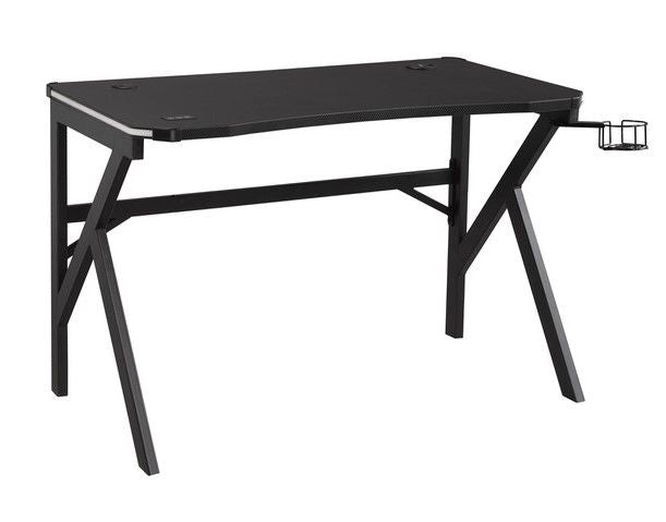 Alina Gaming Desk - 63 Inch Large Computer Desk with Monitor Stand, Ergonomic Design for PC & Console Gaming - Black - Perfect for Home Office, Streaming & Esports Setup