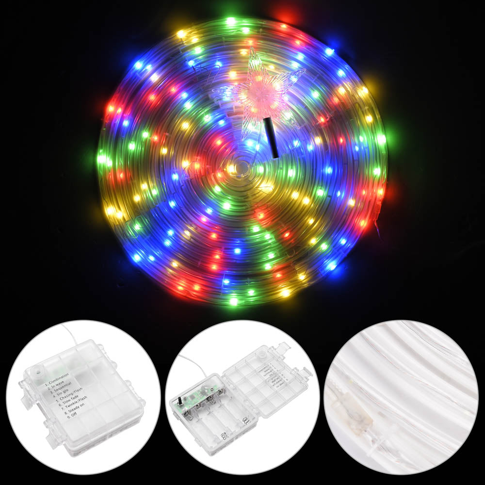 6ft LED Lighted Spiral Christmas Tree with Battery Operation - Perfect for Indoor Holiday Decor, Parties & Festive Home Lighting