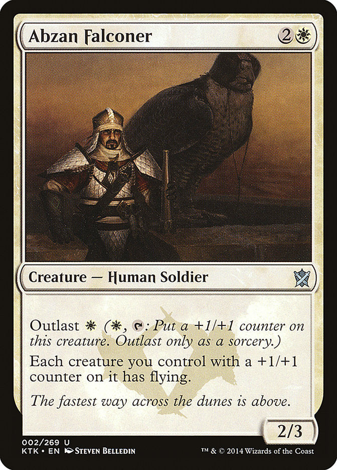 Abzan Falconer MTG Card - Khans of Tarkir Expansion - Flying & +1/+1 Counters - Perfect for Commander & Standard Decks