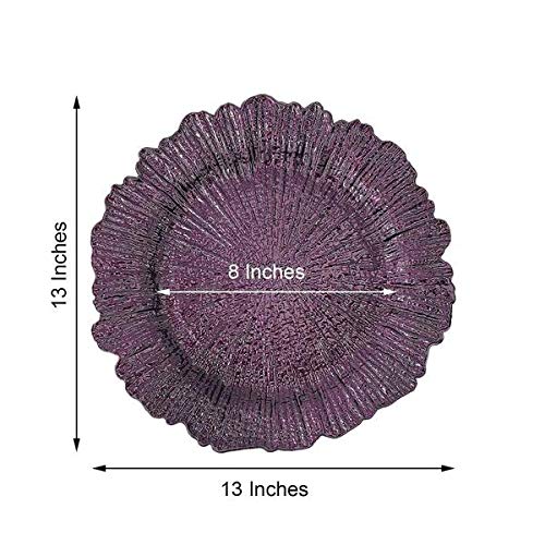 Tiger Chef Purple Reef Charger Plates - 12