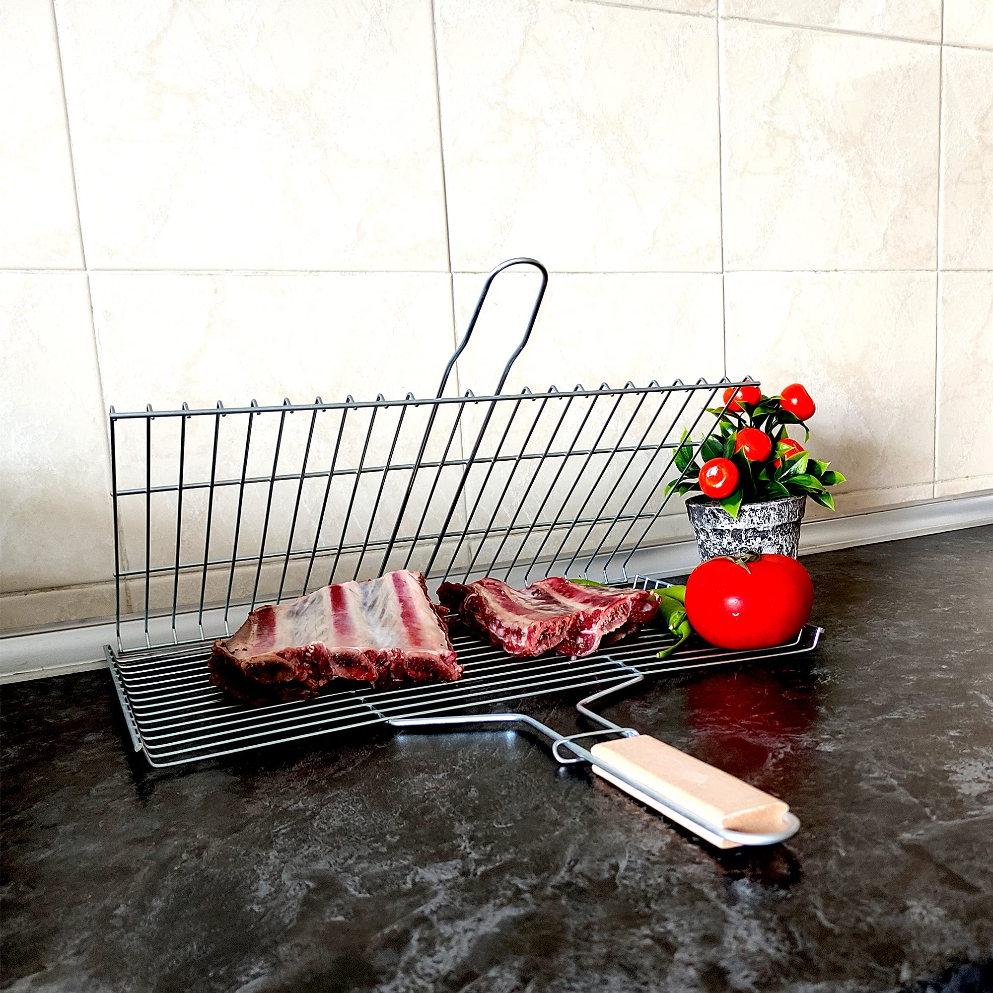 Premium Stainless Steel Hakan Grill Basket 11.8