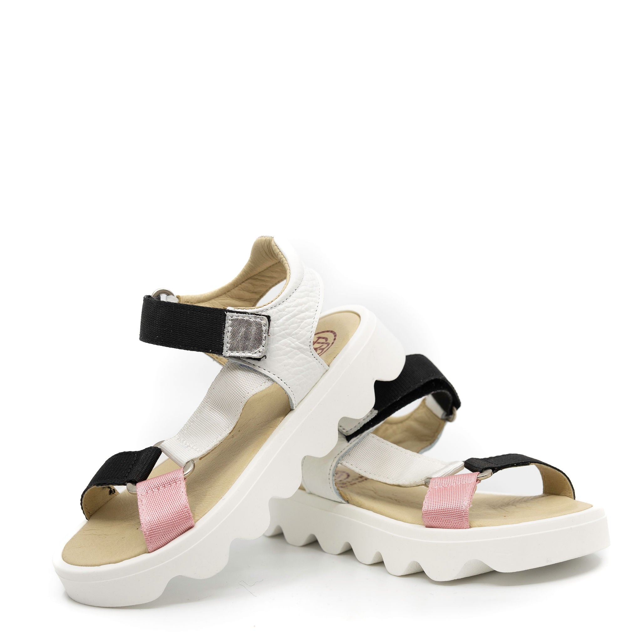 Blublonc Women's Multicolor Velcro Sandals - Comfortable Adjustable Straps for Beach, Pool & Summer Outdoor Activities