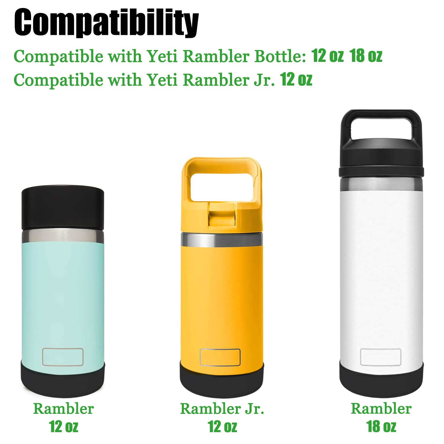 Acemoo Silicone Boot Sleeve for YETI Rambler Jr 12 oz & 18 oz Kids Water Bottle - Protective Cover for YETI Rambler - Dishwasher Safe - Perfect for School, Hiking & Outdoor Activities