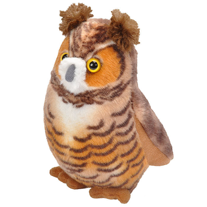 Audubon Great Horned Owl Plush Toy - Realistic Stuffed Animal for Bird Lovers, Nature Enthusiasts & Collectors | Perfect for Home Decor, Gifts & Educational Play